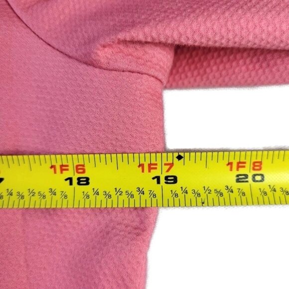 Talbots Blazer Size 12 Pink 1 Button Blazer Pockets 3/4 Sleeve Textured Lined - Picture 8 of 10